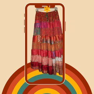 🌺 Wevez Tribal Patchwork Skirt – New With Tags 🌺
